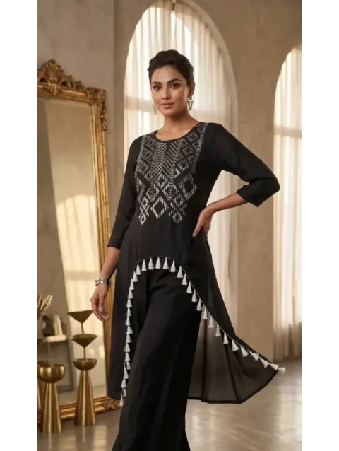 Embellished High-Low Co-ord Set